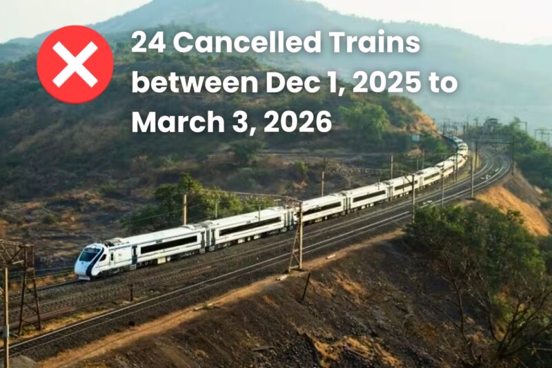 24 Trains Cancelled by Indian Railways Between Dec 1 and March 3 Due to Winter Fog