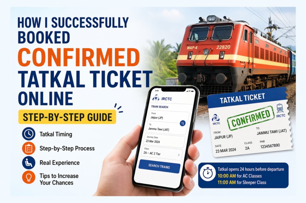 How I Successfully Booked a Confirmed Tatkal Ticket Online – Step-by-Step Guide
