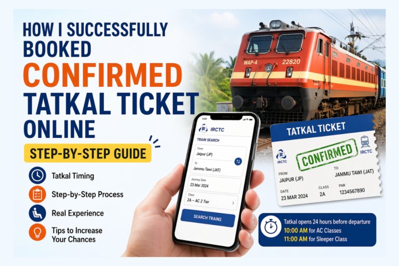 How I Successfully Booked a Confirmed Tatkal Ticket Online – Step-by-Step Guide