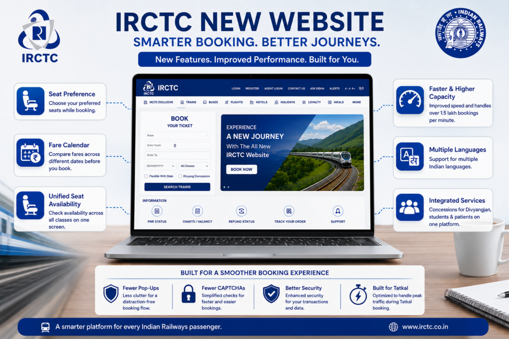 IRCTC Launches New Ticket Booking Website