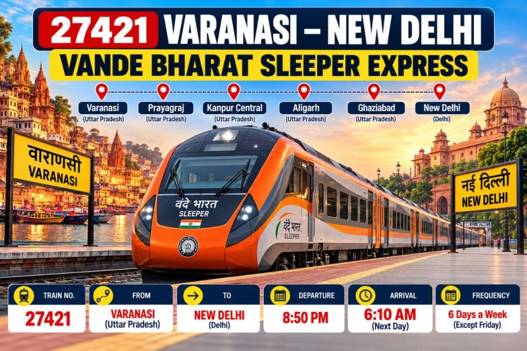 27421 Varanasi-New Delhi Vande Bharat Sleeper Express