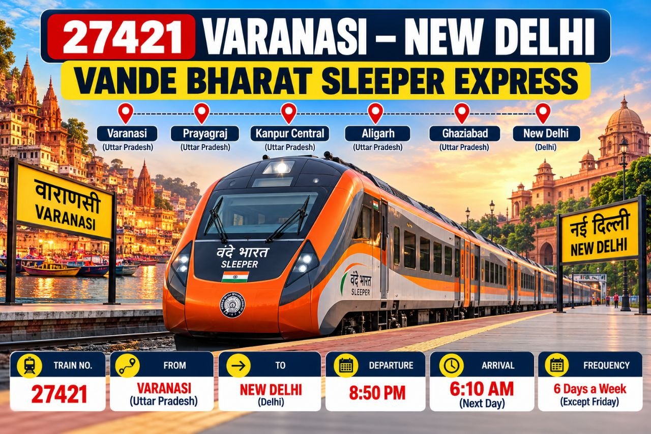 27421 Varanasi-New Delhi Vande Bharat Sleeper Express