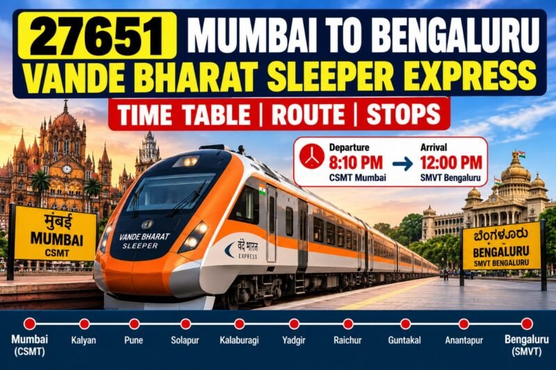 27651 Mumbai to Bengaluru Vande Bharat Sleeper