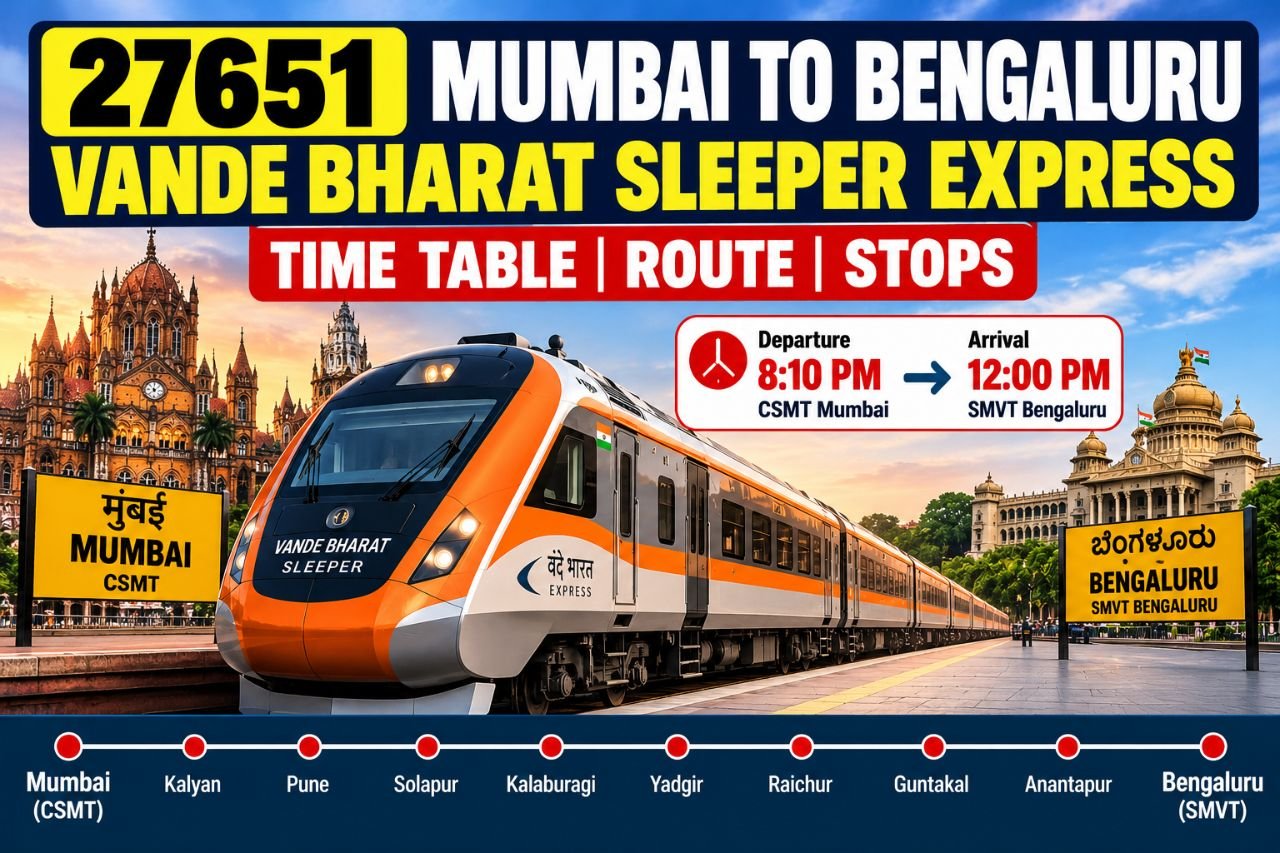 27651 Mumbai to Bengaluru Vande Bharat Sleeper