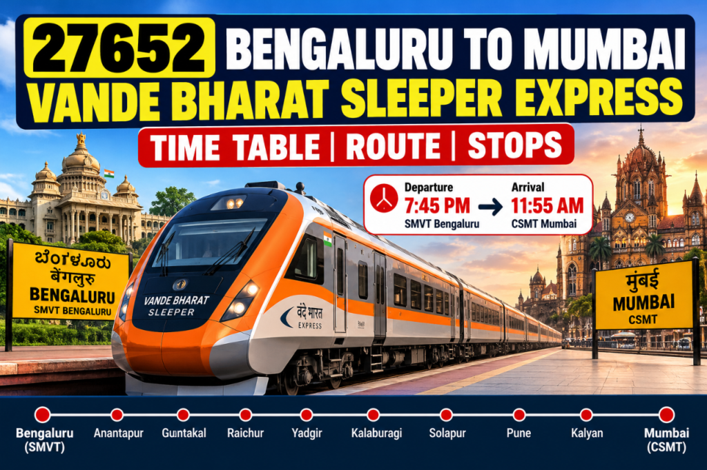 27652 Bengaluru to Mumbai Vande Bharat Sleeper