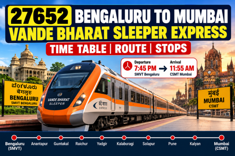 27652 Bengaluru to Mumbai Vande Bharat Sleeper