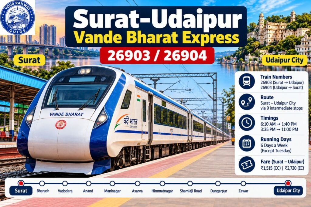 Surat Udaipur Vande bharat express